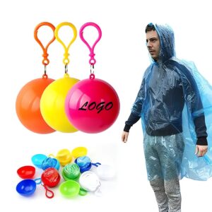 Portable Disposable Adult Raincoat Keychain Ball