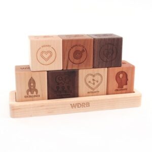 Core Values Desktop Blocks With Tray Display