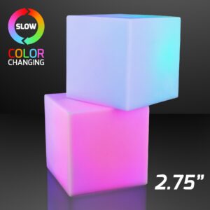 2.75" Light Deco Cube with Color Change LEDs - BLANK