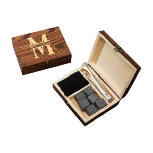 6pcs Ice Stone With Wooden Whiskey Gift Set