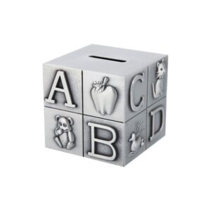 Metal Cube Shape Baby Bank