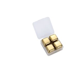Golden Ice Cube Stones 4pcs Set With Clear Case