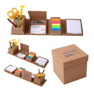 Multi-Function Memo Cube Box w/Pen Holder