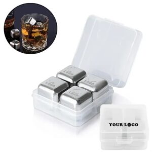 4 Pcs Stainless Steel Ice Cube Set