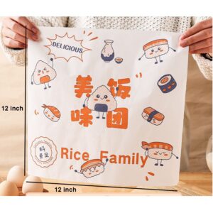 12" x 12" Greaseproof Paper Food Sheets