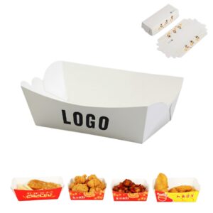 Sturdy Disposable Small Paper Food Tray for Snacks 4.8" x 3"