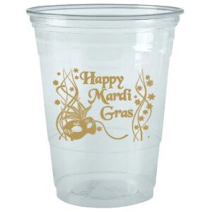 16 Oz. Clear Large Plastic Party Cup (Silk Screen Printing)