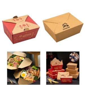 37 Oz Disposable Kraft Paper Takeout Box