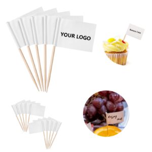 Decorative Bamboo Toothpick Flag Assorted Design 1.4 x 1"