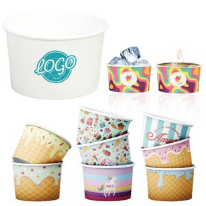 Customizable Full Color 5oz Disposable Ice Cream Dessert Cup