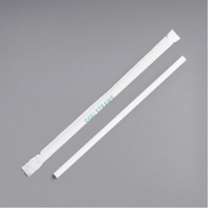 10.25" White Paper Straw
