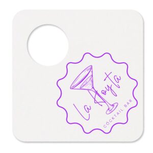 40 pt. Pulpboard Coaster, 4" Bottleneck