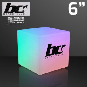 6" Mid-Size Light Cube, Remote Controlled Decor - PRINTED