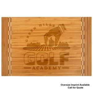 18¼" x 12" Bamboo Cutting Board w/ Butcher Block Inlay