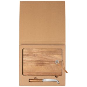 Mysa FSC Wood Hanging Cheese Knife & Board – 9.45 x 6.69 x 0.59" - Laser