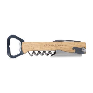 4" 1 Wine & Bottle Opener - Wood
