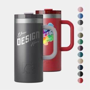 16 oz  Stainless Steel Ceramic Lined Road Trip Travel Mug