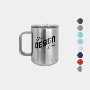 15 oz Polar Camel Stainless Steel Insulated Coffee Mug w/ Slider Lid